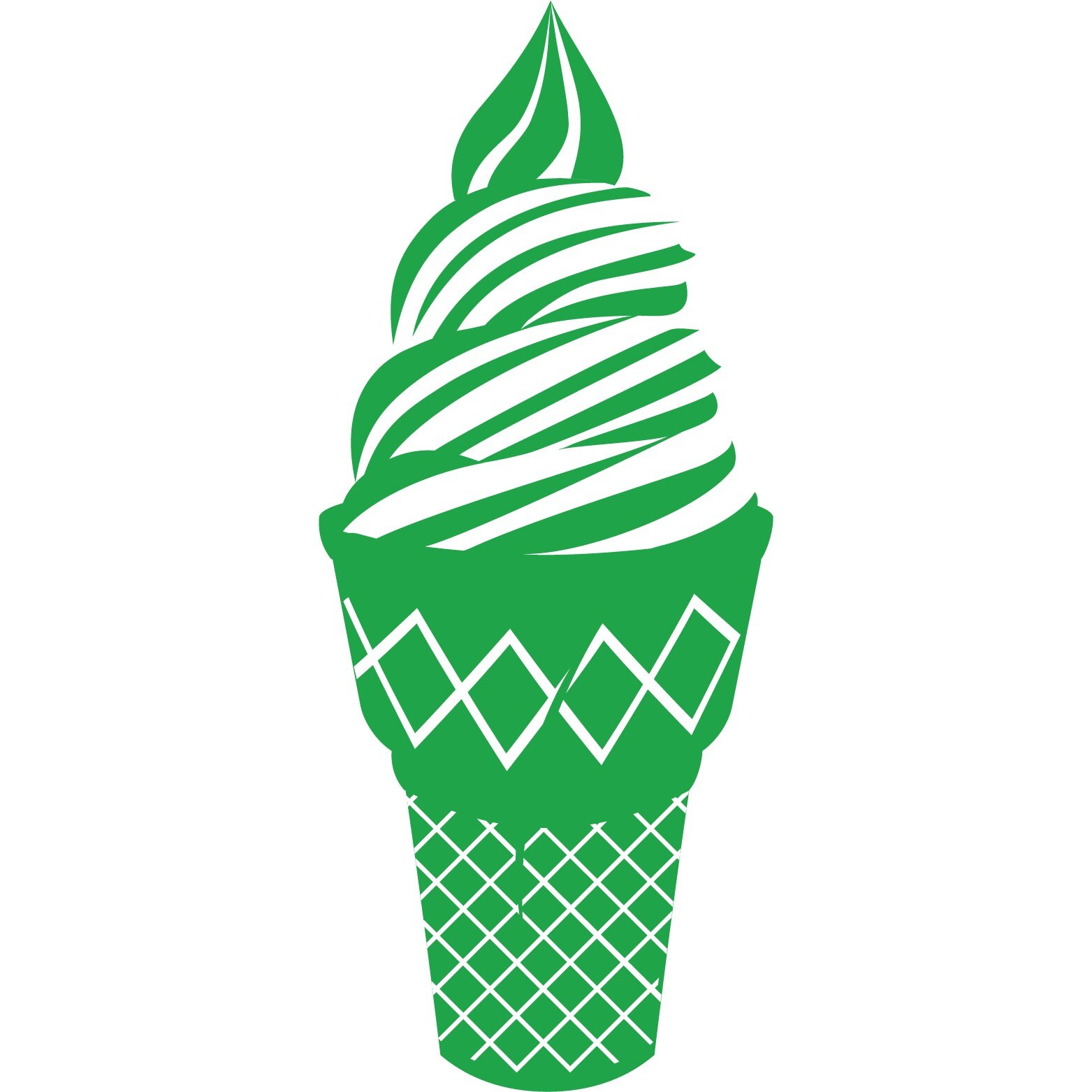 Inghetata - Sticker Decorativ - Verde - 63 x 150 cm